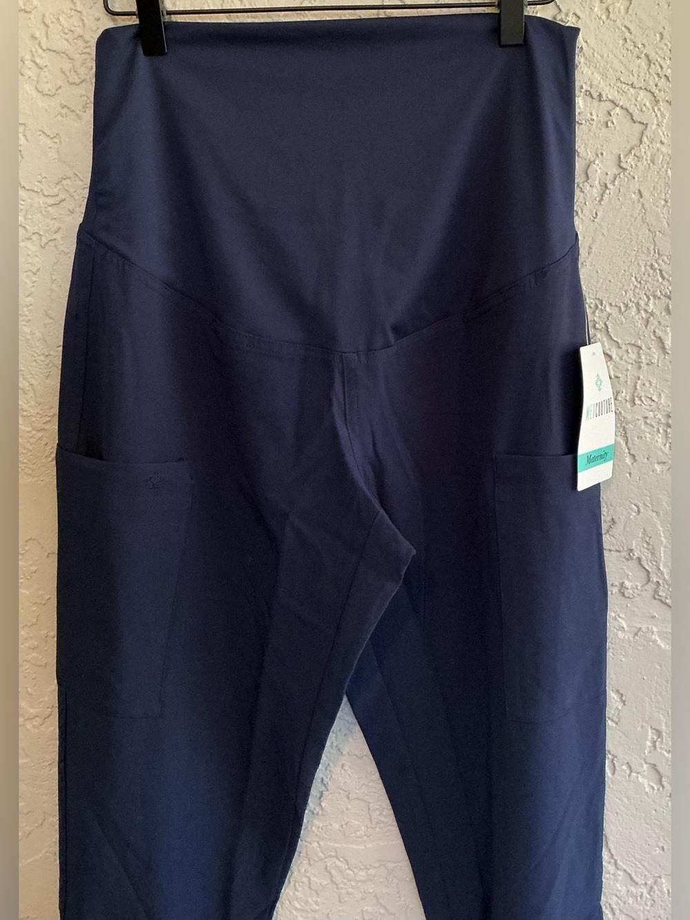 Med Couture Maternity Navy Blue Jogger Scrub Bottoms - Picture 4 of 10